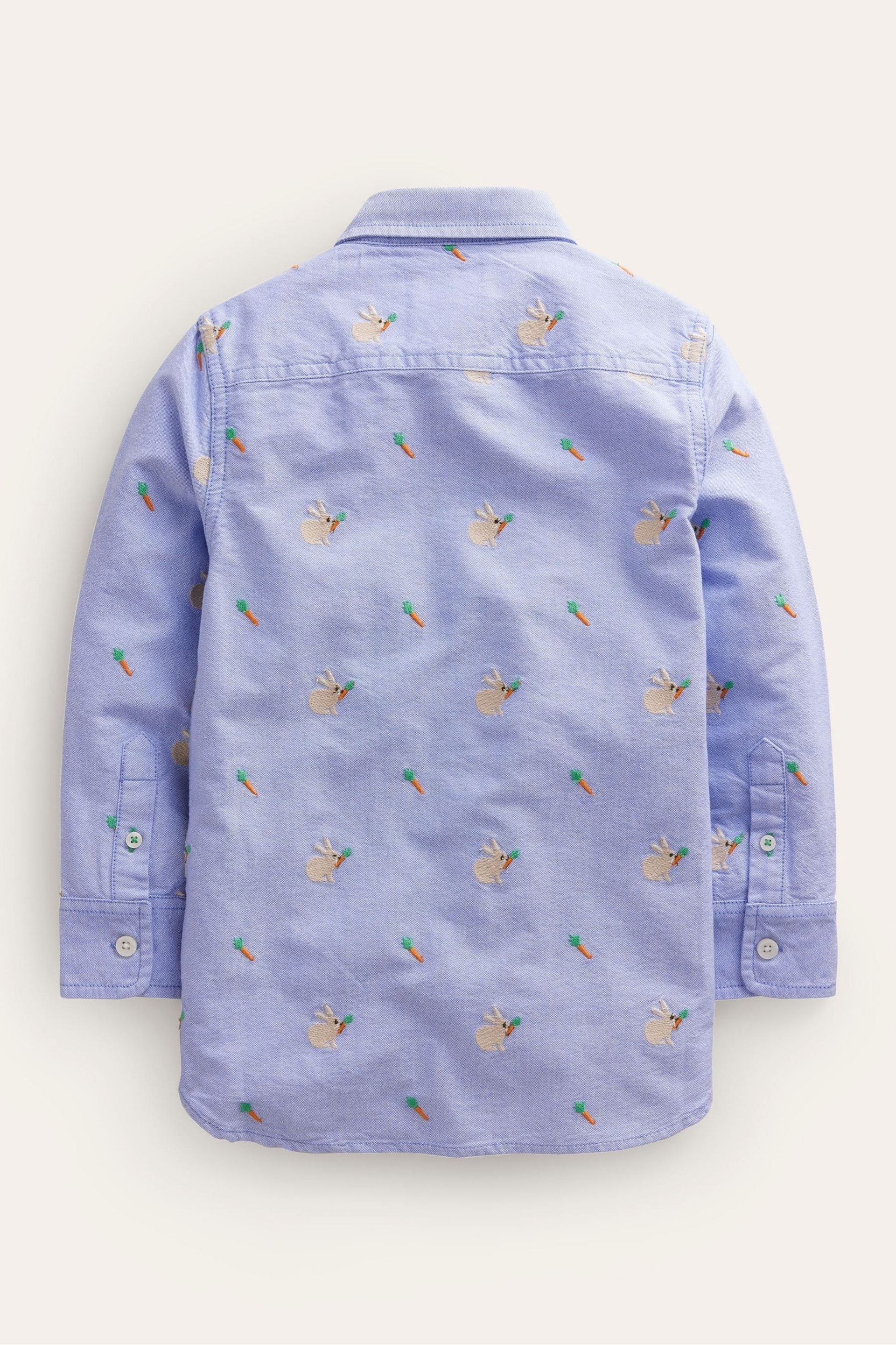 Boden Blue Bunny Embroidered Oxford Shirt - Image 2 of 3