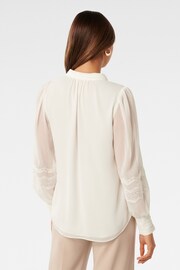 Forever New White Wendy Wave Trim Blouse - Image 2 of 5