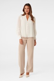 Forever New White Wendy Wave Trim Blouse - Image 3 of 5