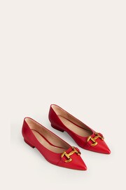 Boden Red Iris Snaffle Ballet Shoes - Image 3 of 4