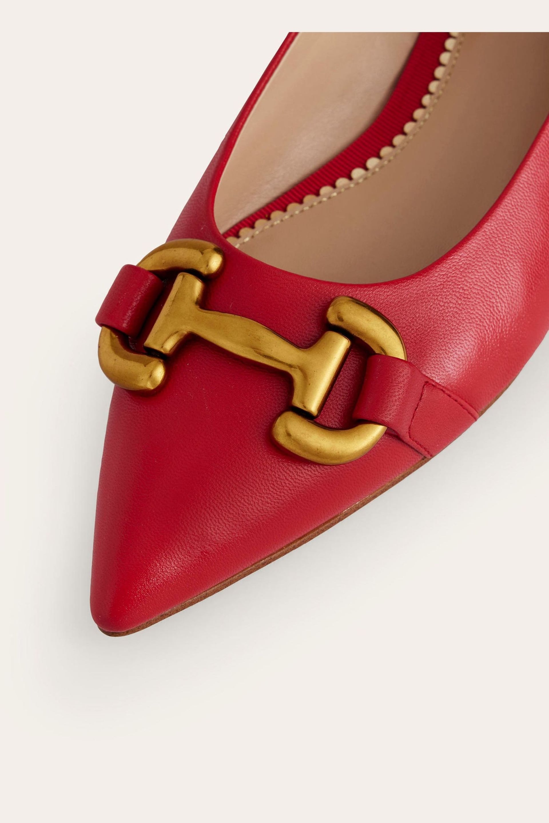 Boden Red Iris Snaffle Ballet Shoes - Image 4 of 4