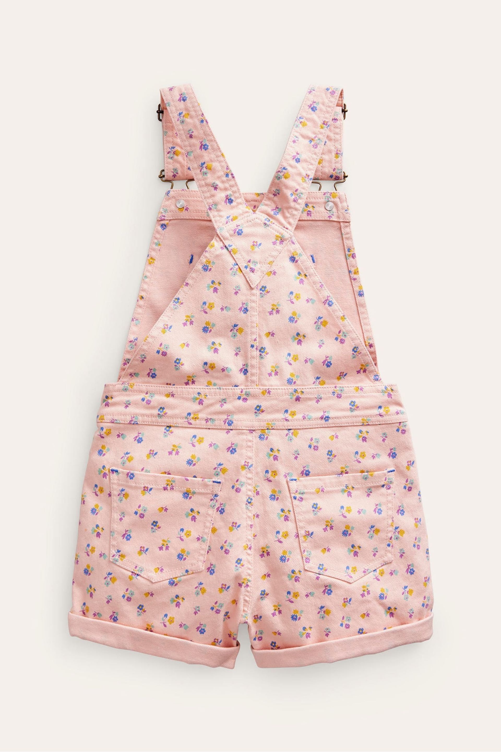 Boden Pink Heart Pocket Short Dungarees - Image 3 of 4