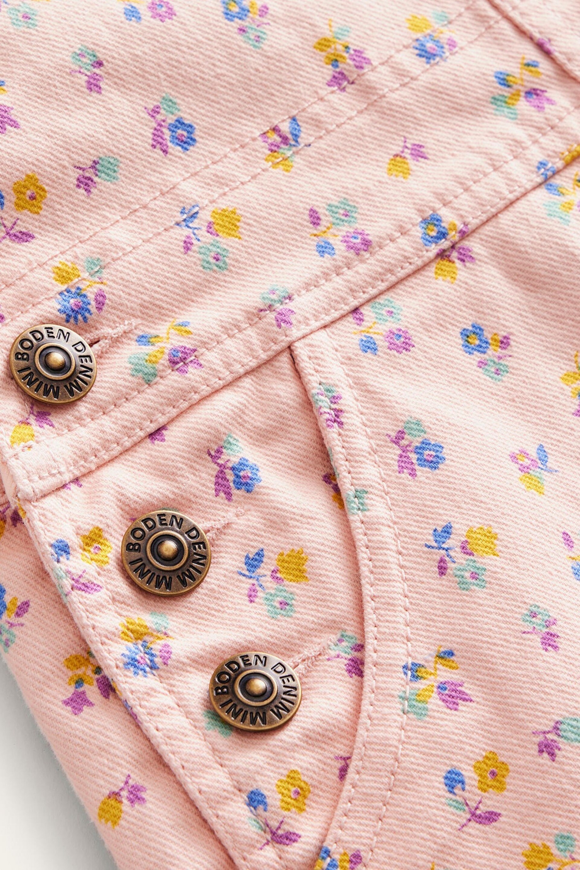 Boden Pink Heart Pocket Short Dungarees - Image 4 of 4