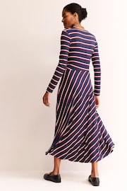 Boden Blue Hotch Stripe Jersey Midi Dress - Image 2 of 5