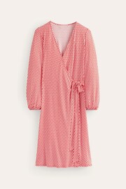 Boden Red Joanna Jersey Midi Wrap Dress - Image 6 of 6