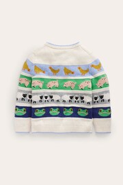 Boden Blue/white All Over Fair Isle Jumper - Image 2 of 3