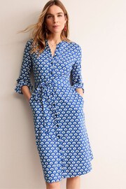 Boden Blue Julia Jersey Shirt Dress - Image 1 of 5