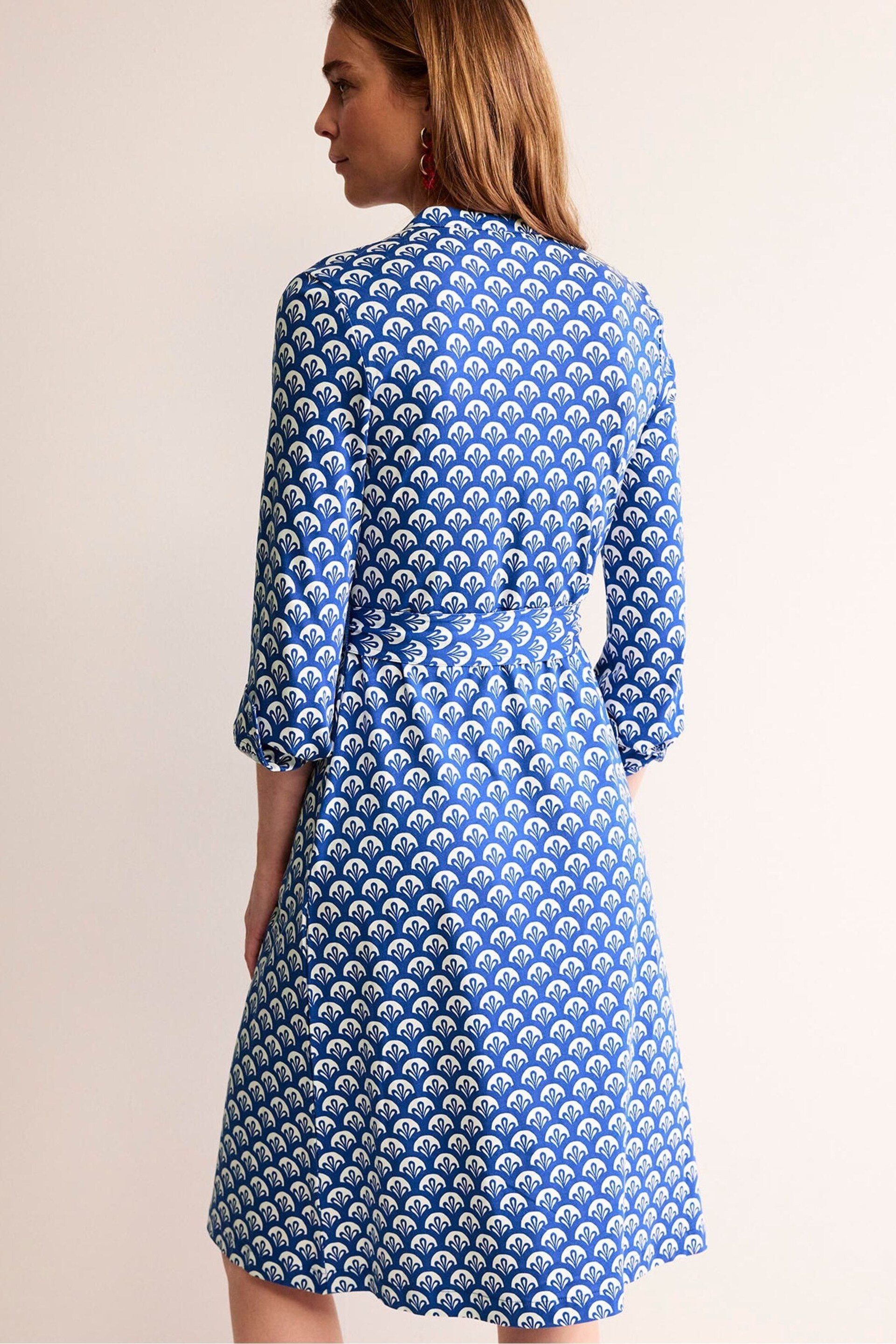 Boden Blue Julia Jersey Shirt Dress - Image 2 of 5