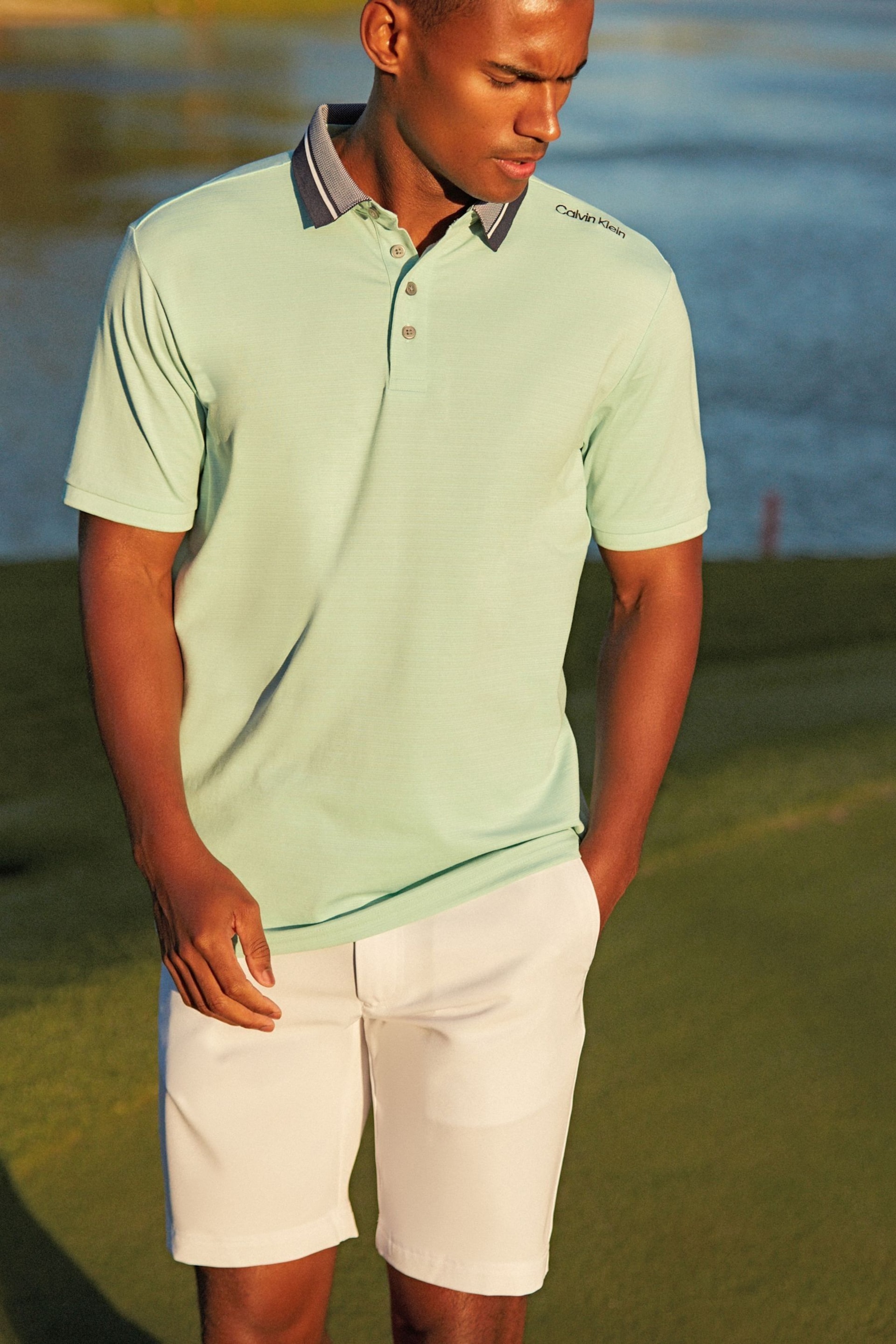 Calvin Klein Golf Navy Parramore Polo Shirt - Image 4 of 12