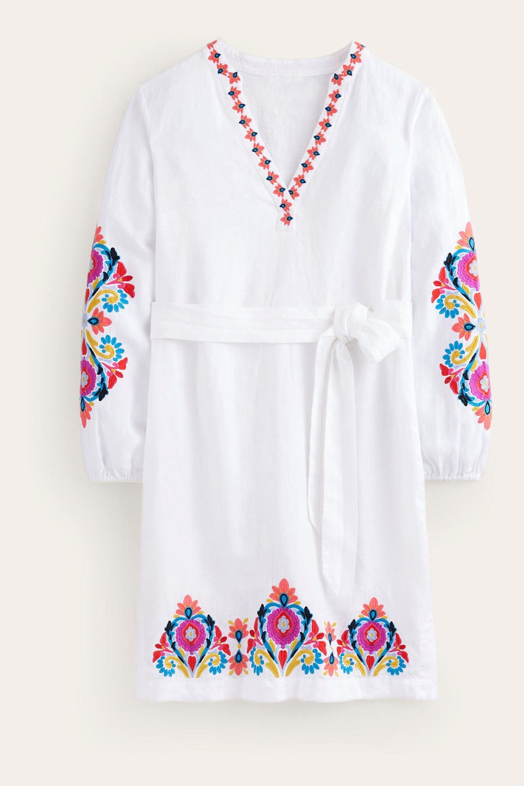 Boden white linen dress 2025