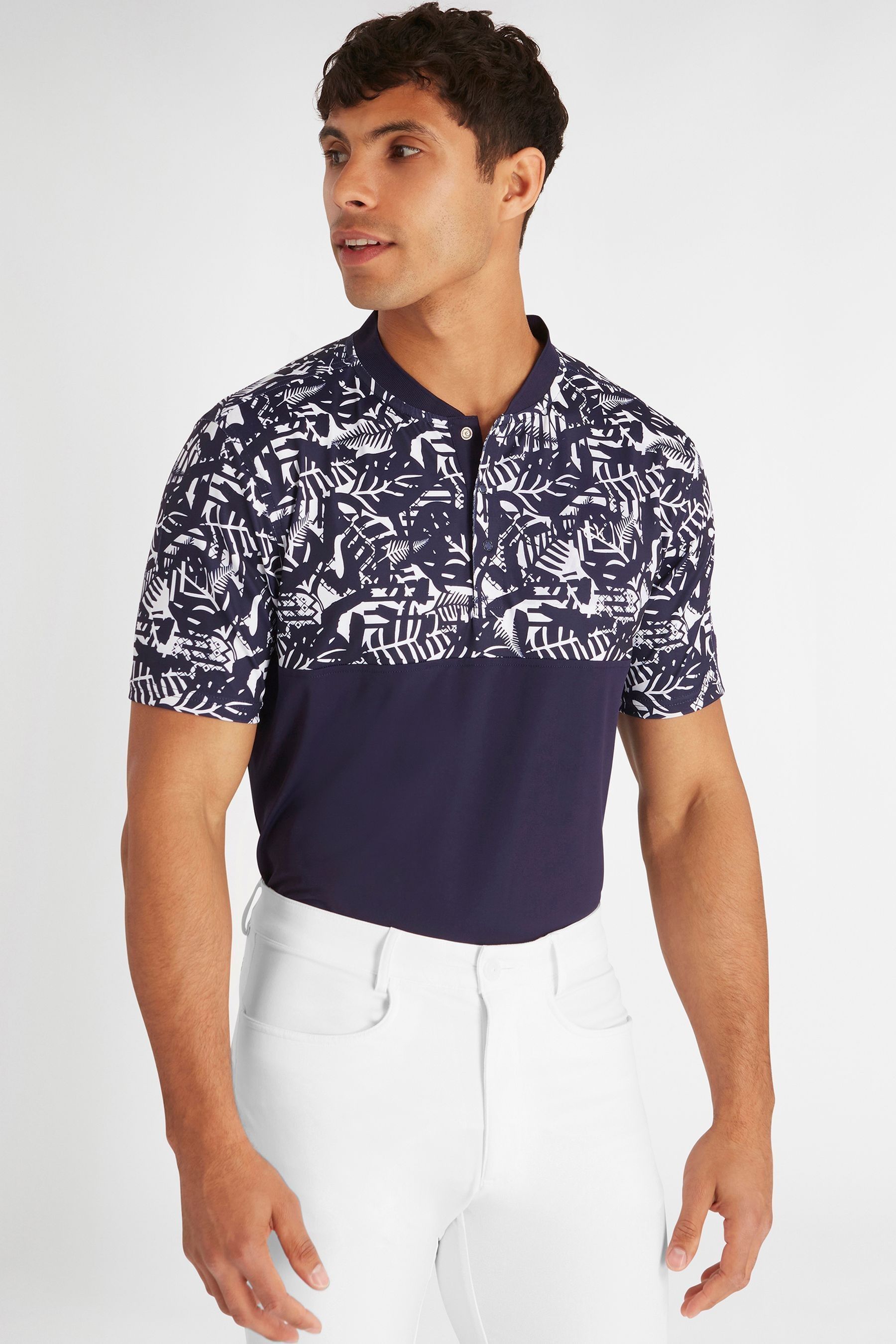 Calvin Klein Golf Blue Brookhill Blade Collar Polo shirt small Mens