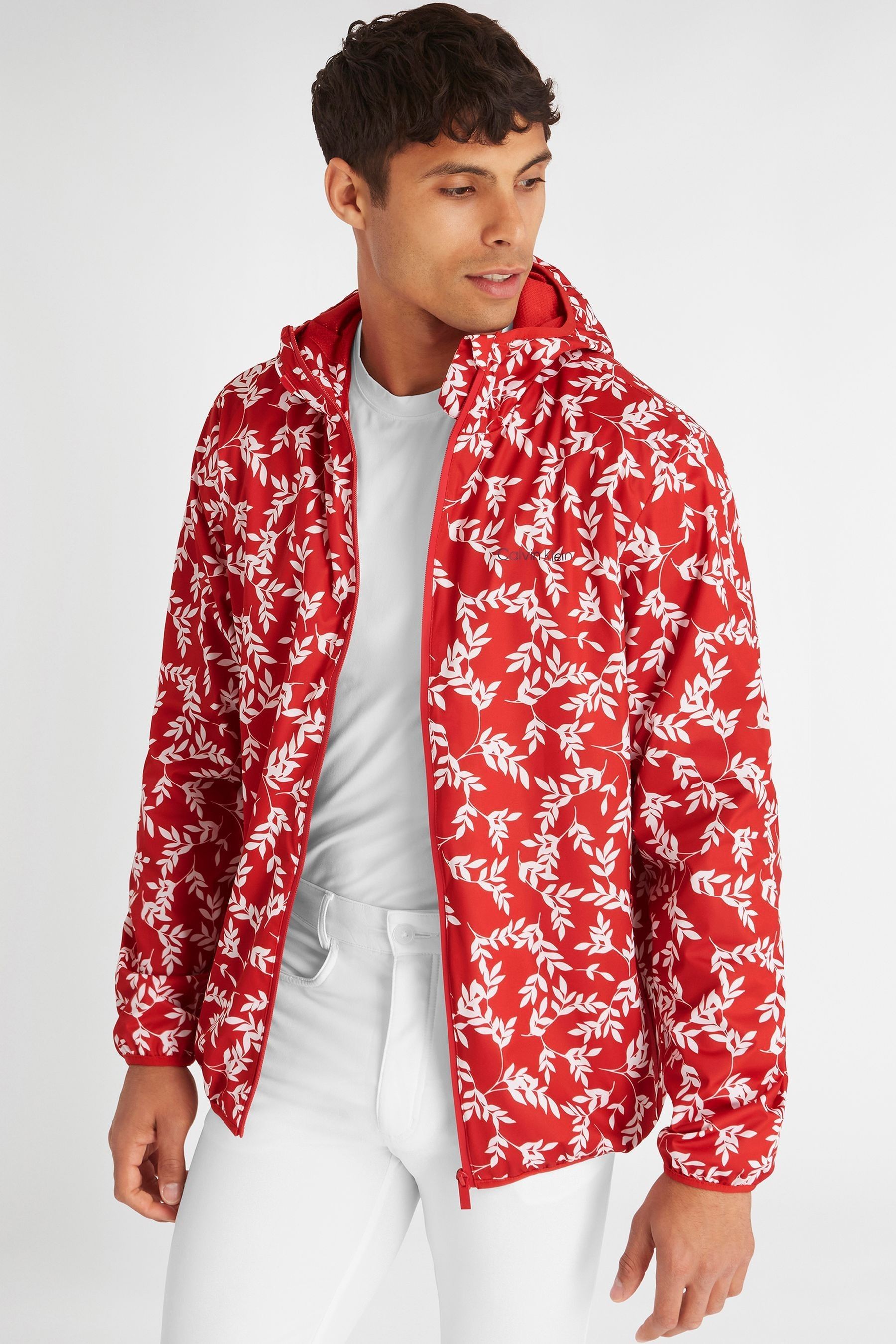 Red calvin klein windbreaker 2025