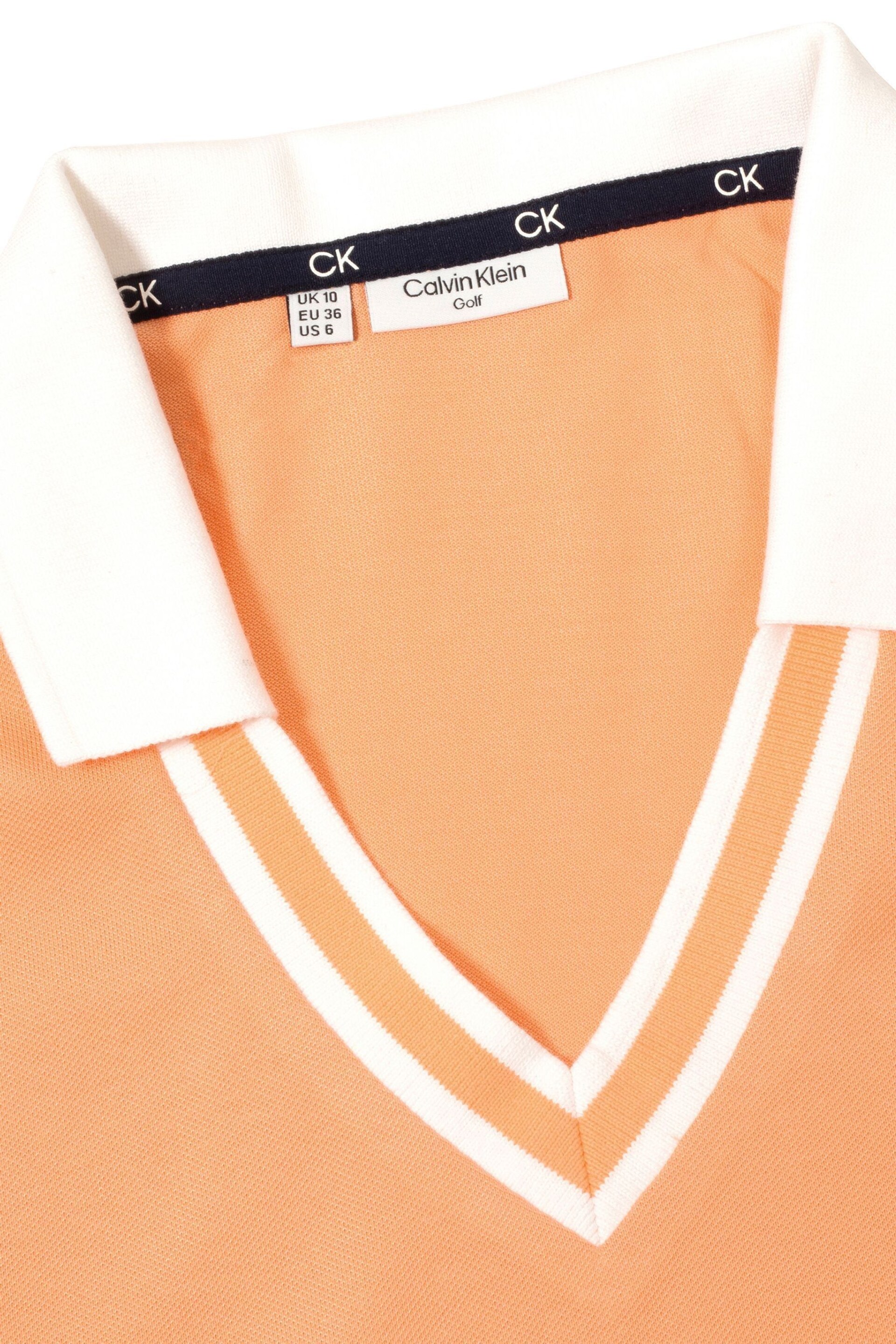 Calvin Klein Golf Orange Delaware Polo Shirt - Image 7 of 8