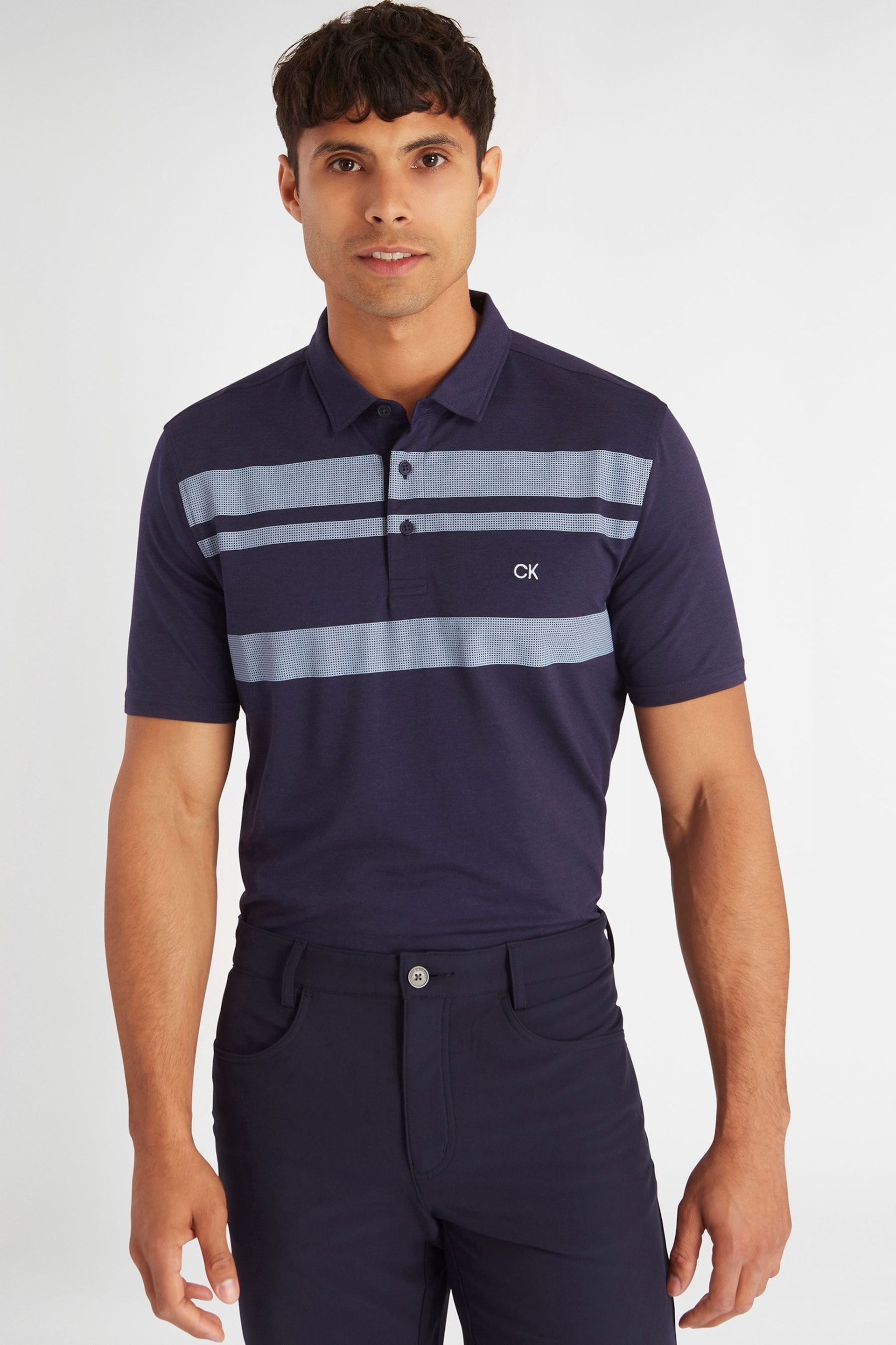Calvin Klein Golf Mint Blue Fort Jackson Polo Shirt - Image 1 of 8