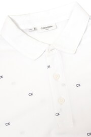 Calvin Klein Golf Blue Monogram Polo Shirt - Image 7 of 8