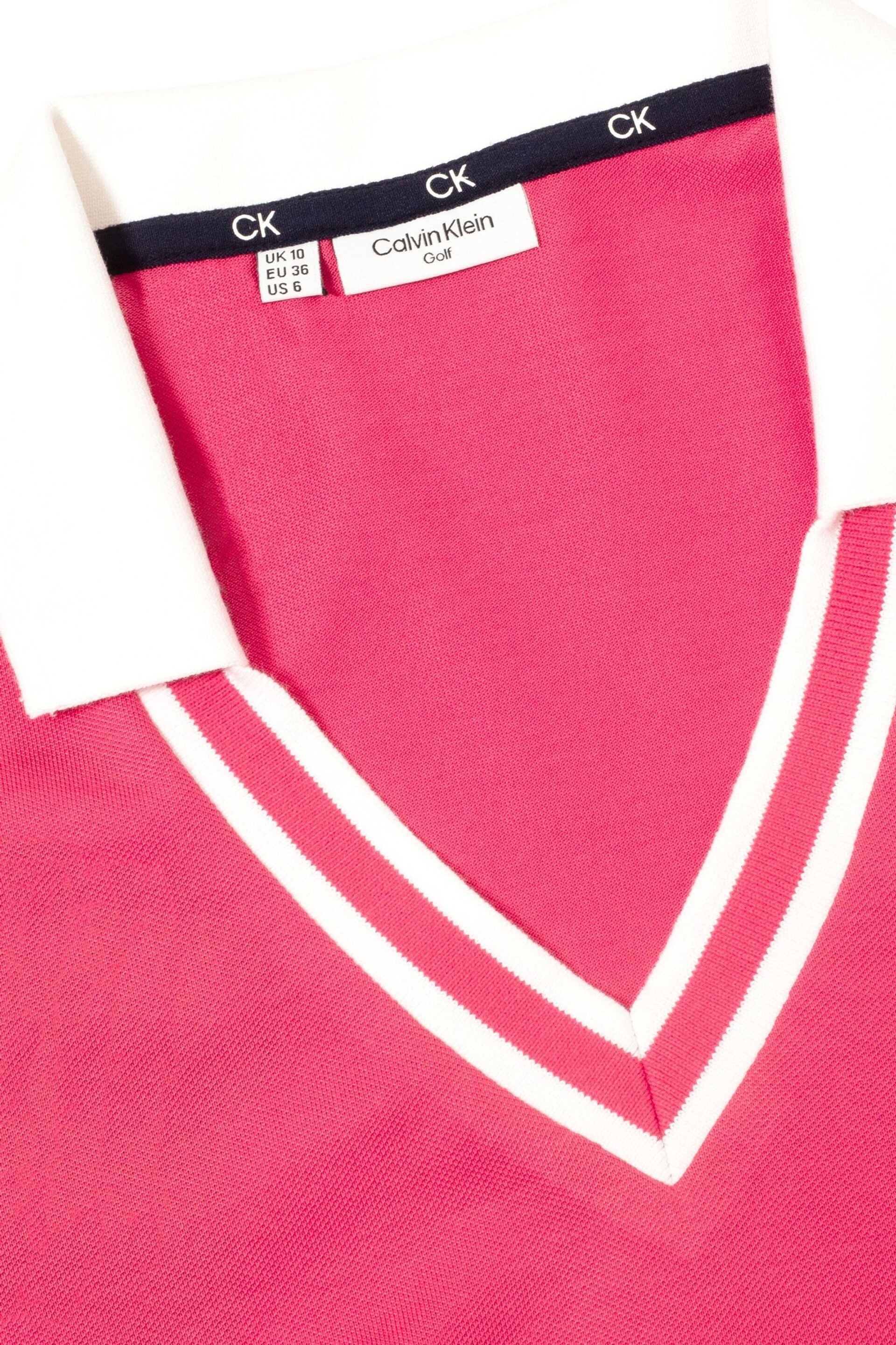 Calvin Klein Golf Pink Delaware Polo Shirt - Image 7 of 8