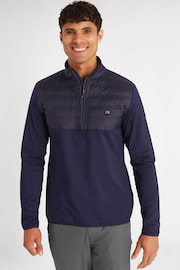 Calvin Klein Golf Blue Rangewood Half Zip Hybrid Base Layer - Image 1 of 8