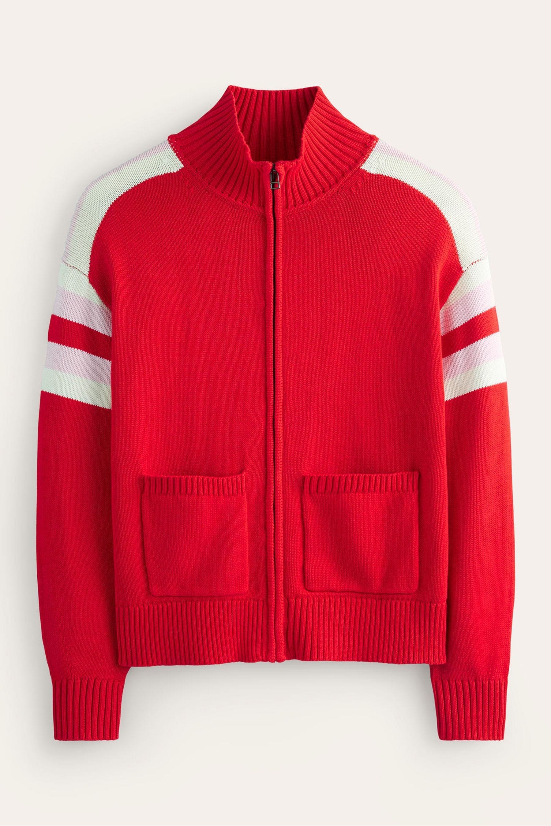 Red zip up cardigan discount