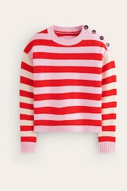 Boden Pink Hotch Potch Cotton Jumper - Image 5 of 6