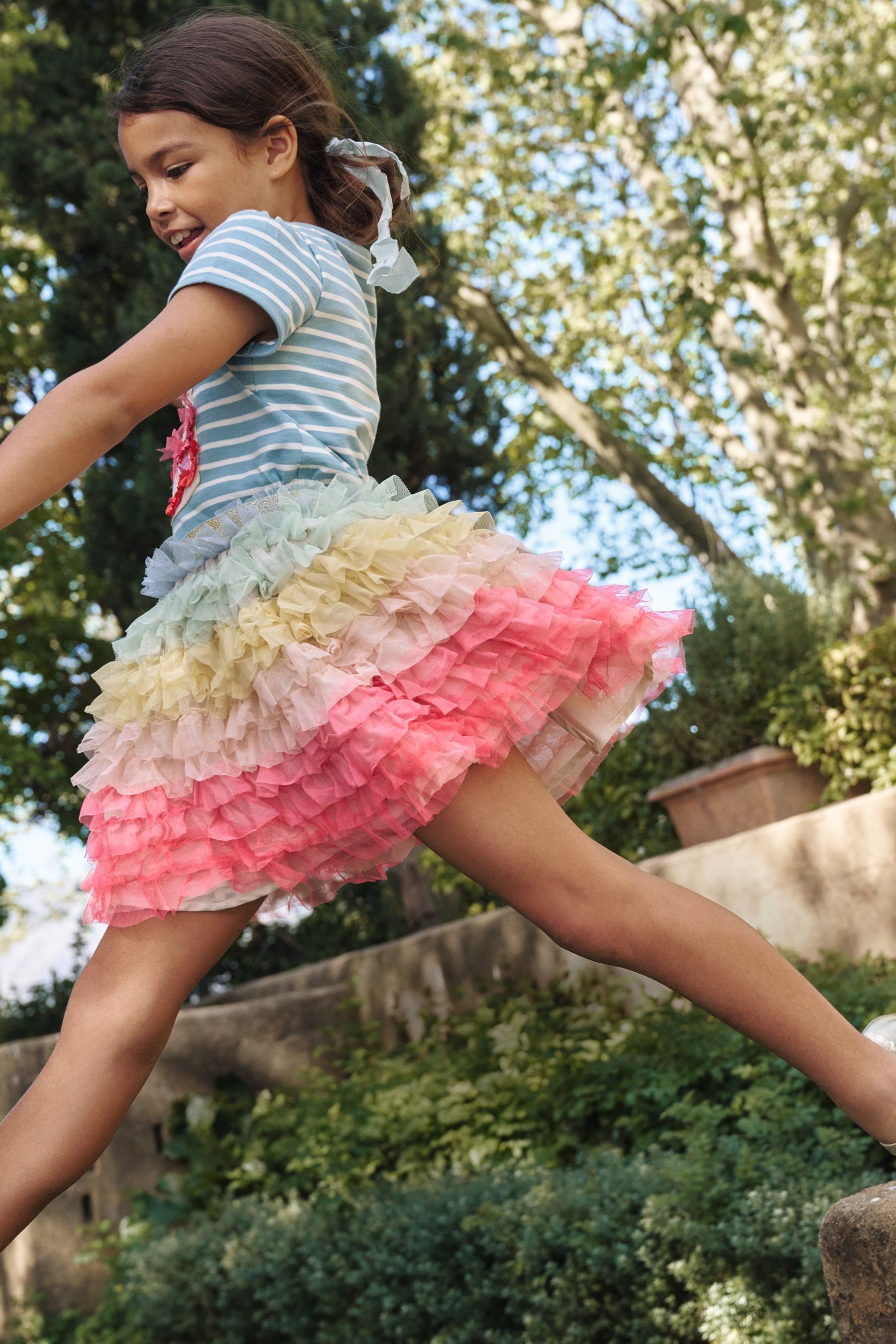 Buy Boden Pink Tulle Ruffle Skirt from the Next UK online shop