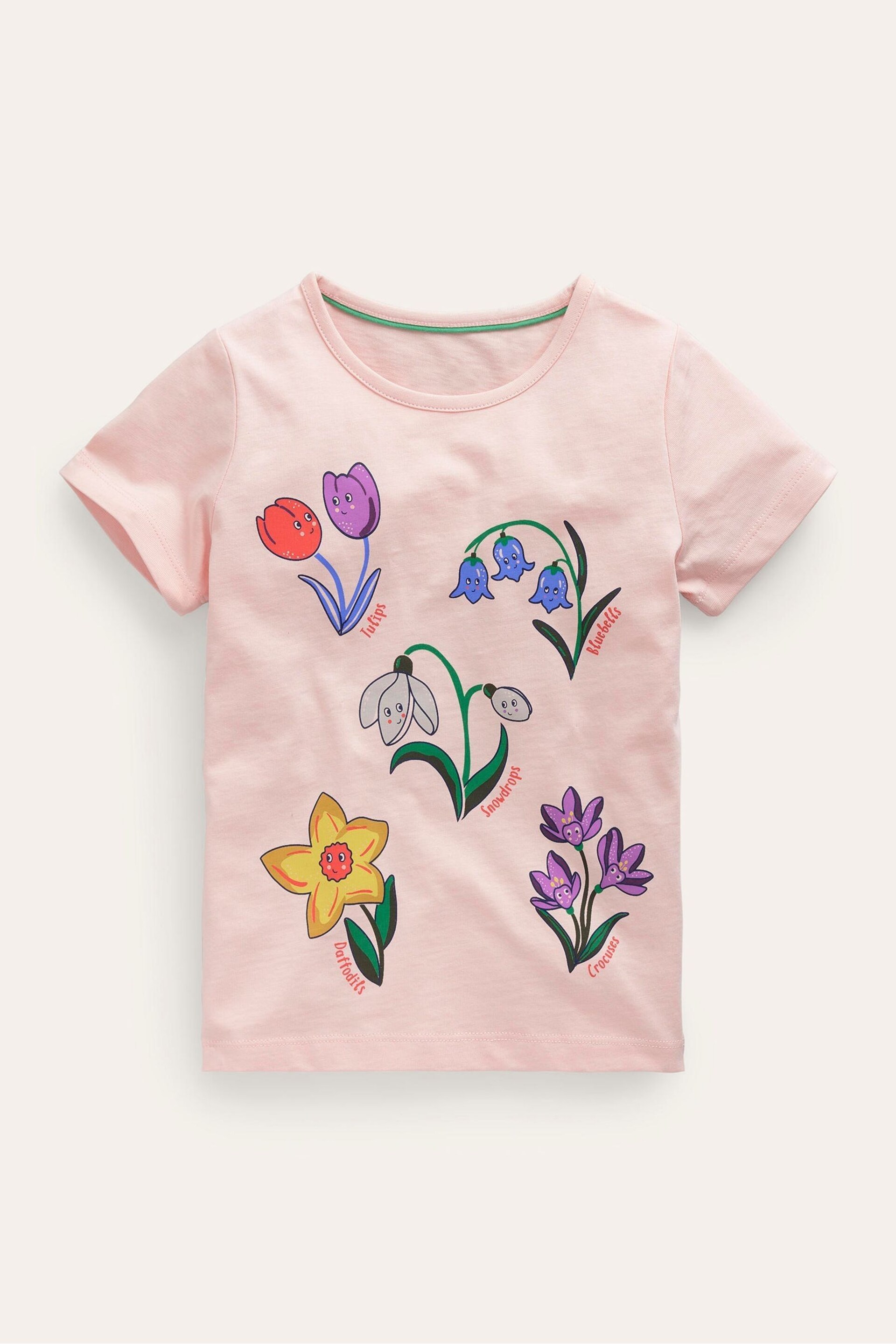 Boden Pink Printed Graphic T-Shirt - Image 1 of 3