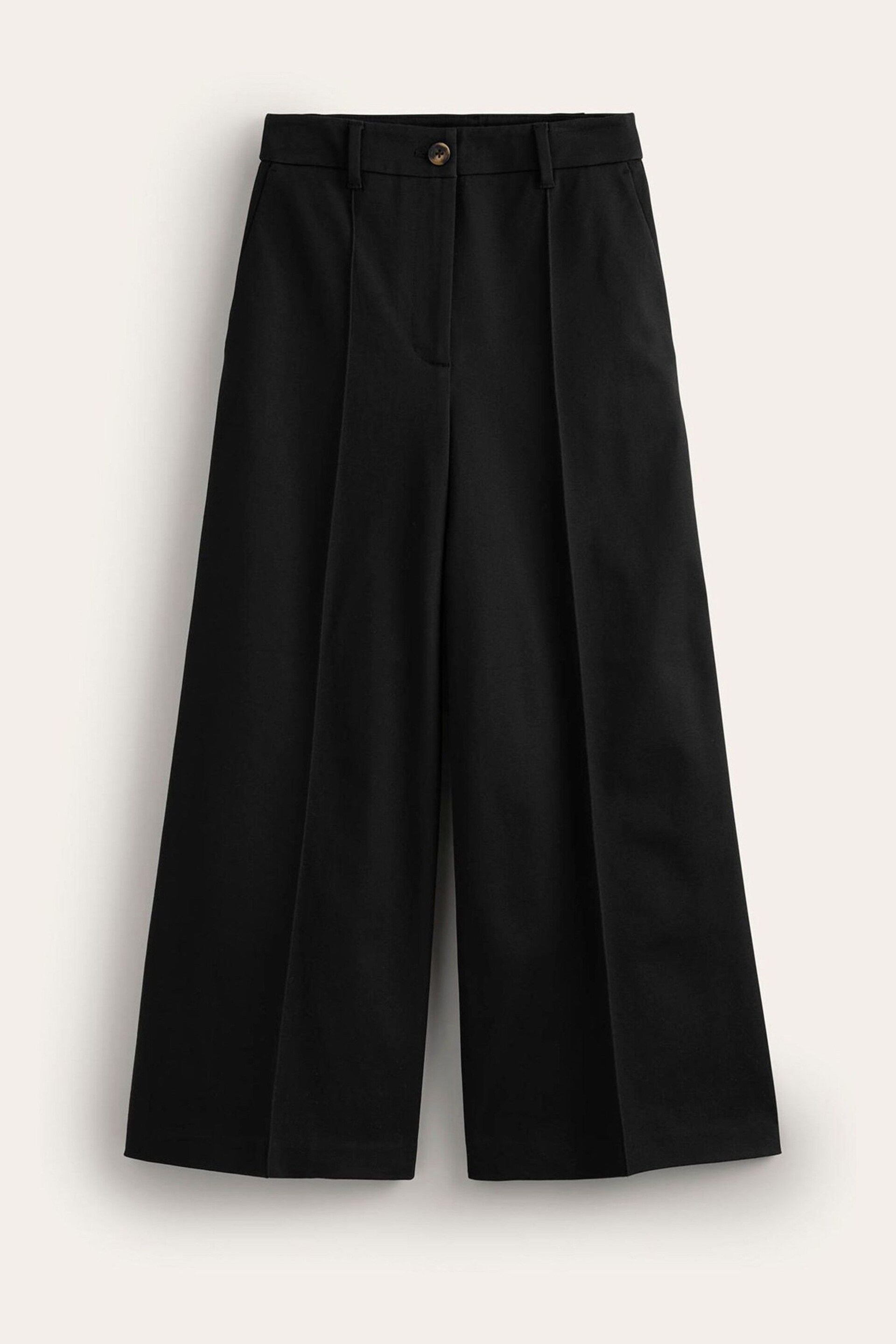 Boden Black Clean Wide Crop Trousers - Image 5 of 5