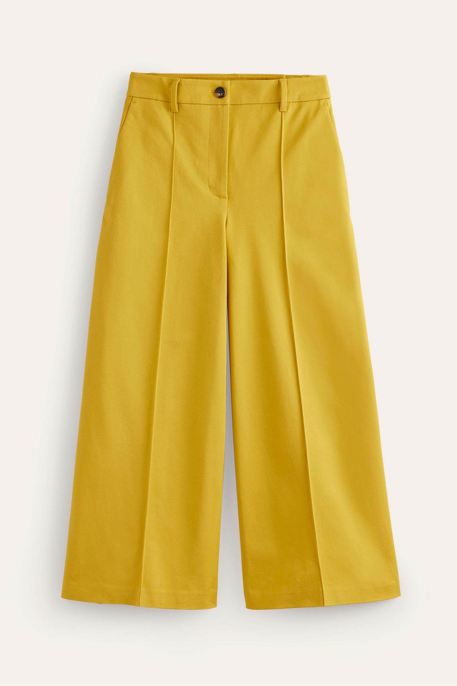 Yellow crop trousers outlet
