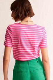 Boden Pink Crochet T-Shirt - Image 2 of 6