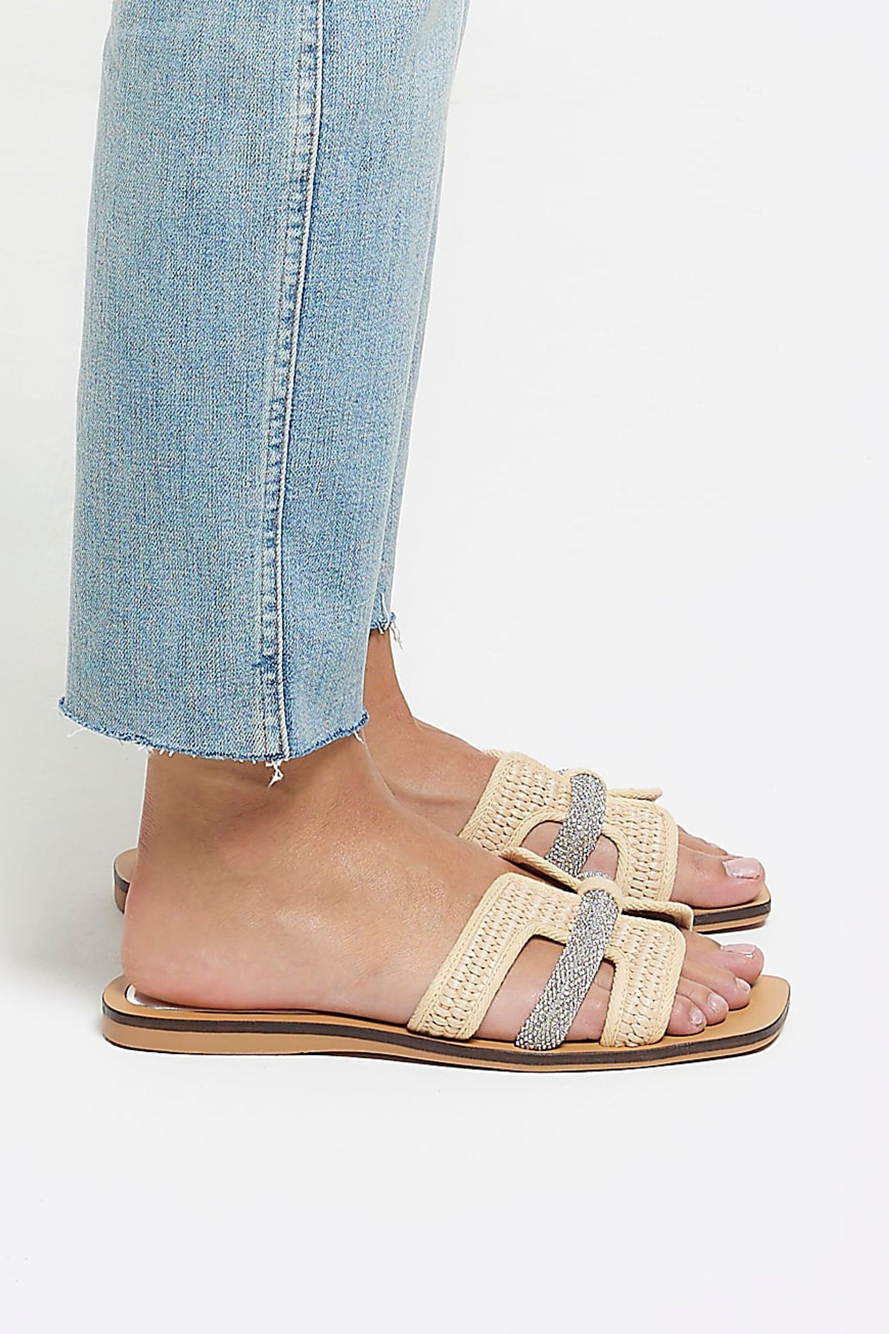 River island tan sandals deals