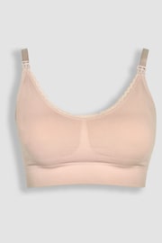 Emma Jane Pink Emma-Jane Lace Trim Seamless Maternity & Nursing Bra - Image 3 of 4