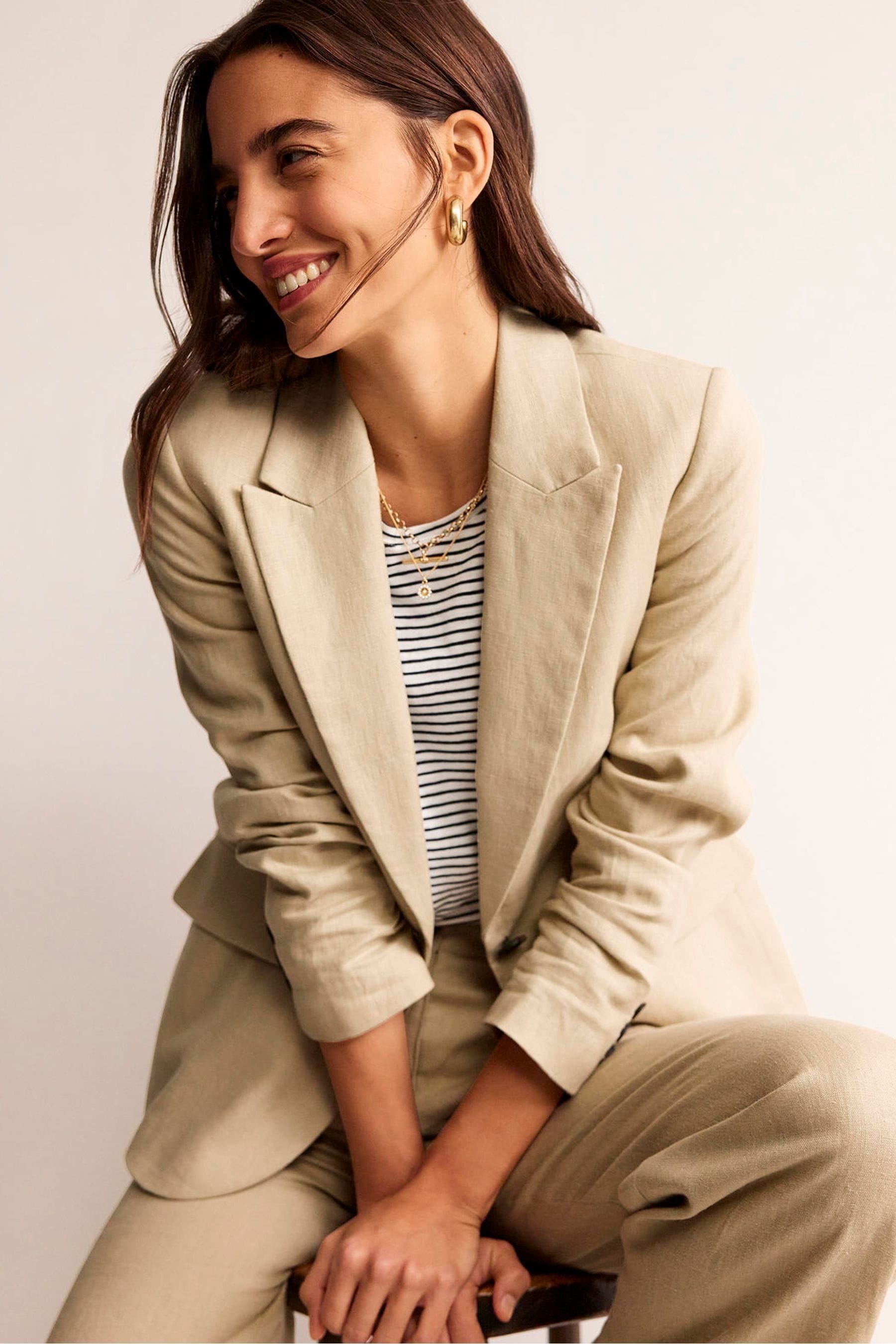 Ladies linen blazers uk sales