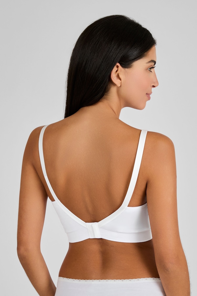 Emma Jane White Emma-Jane Lace Trim Seamless Maternity & Nursing Bra - Image 2 of 5