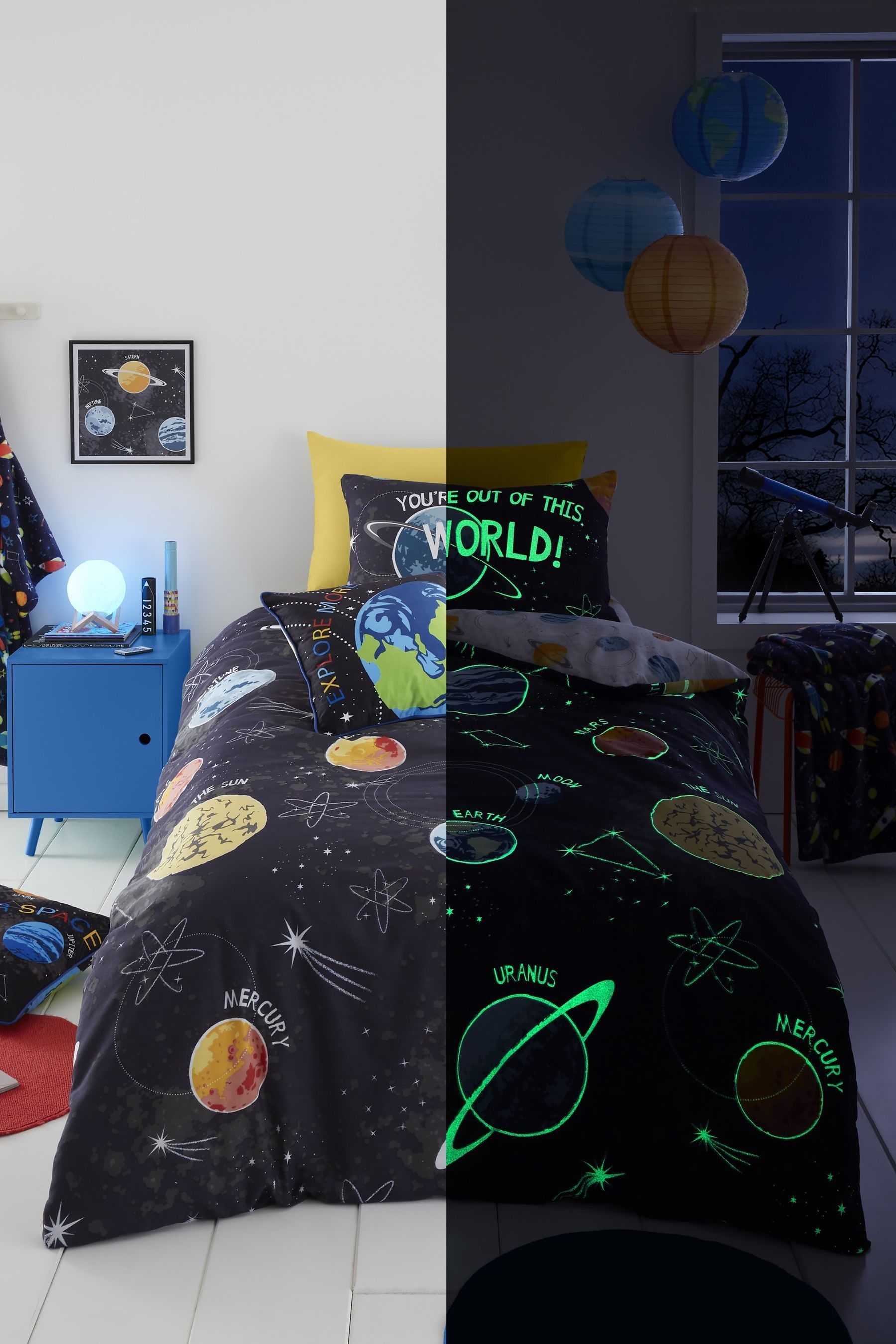 Planets duvet cover top