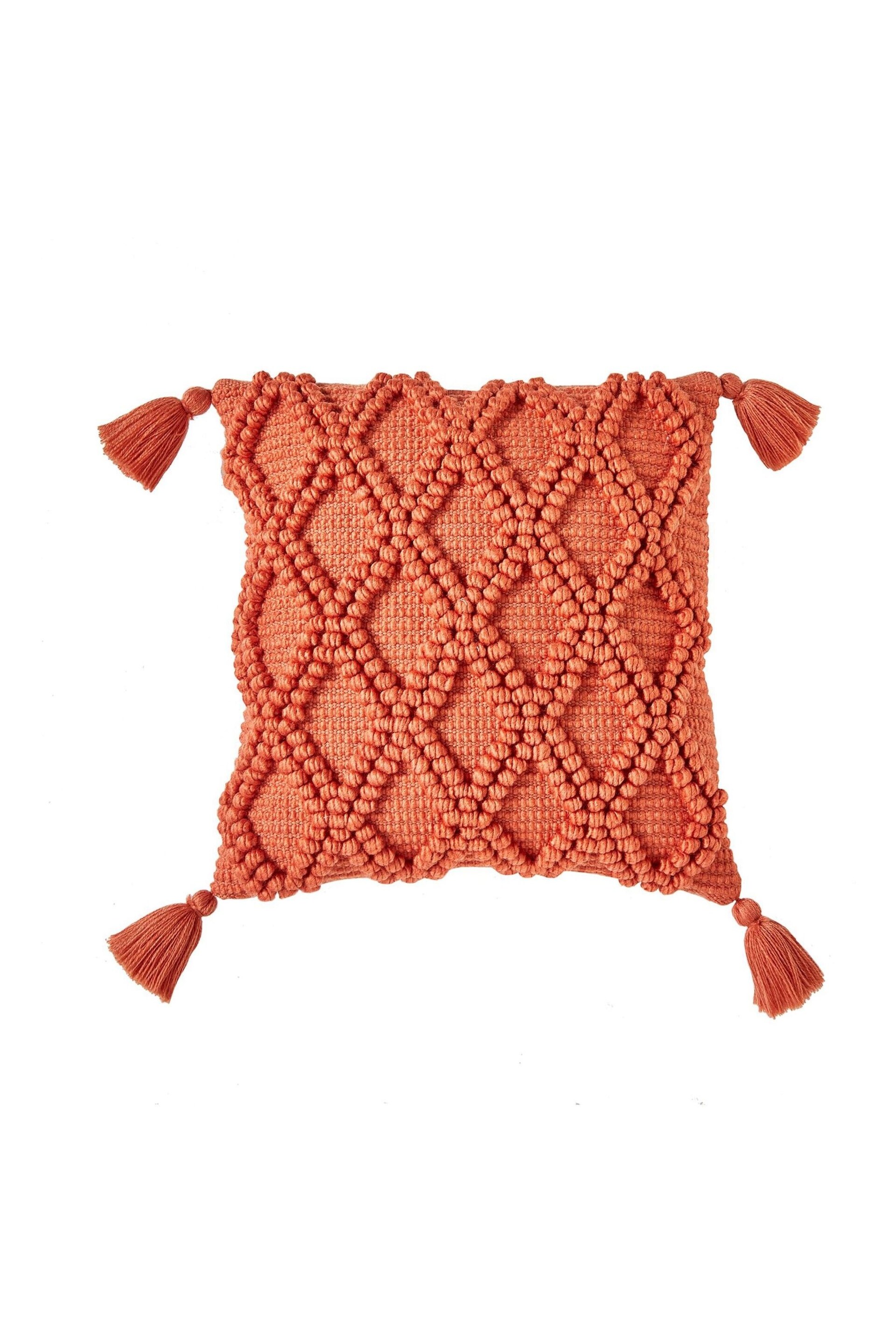 Drift Home Terracotta Red Alda Outdoor Textured Filled Cushion - Image 2 of 4