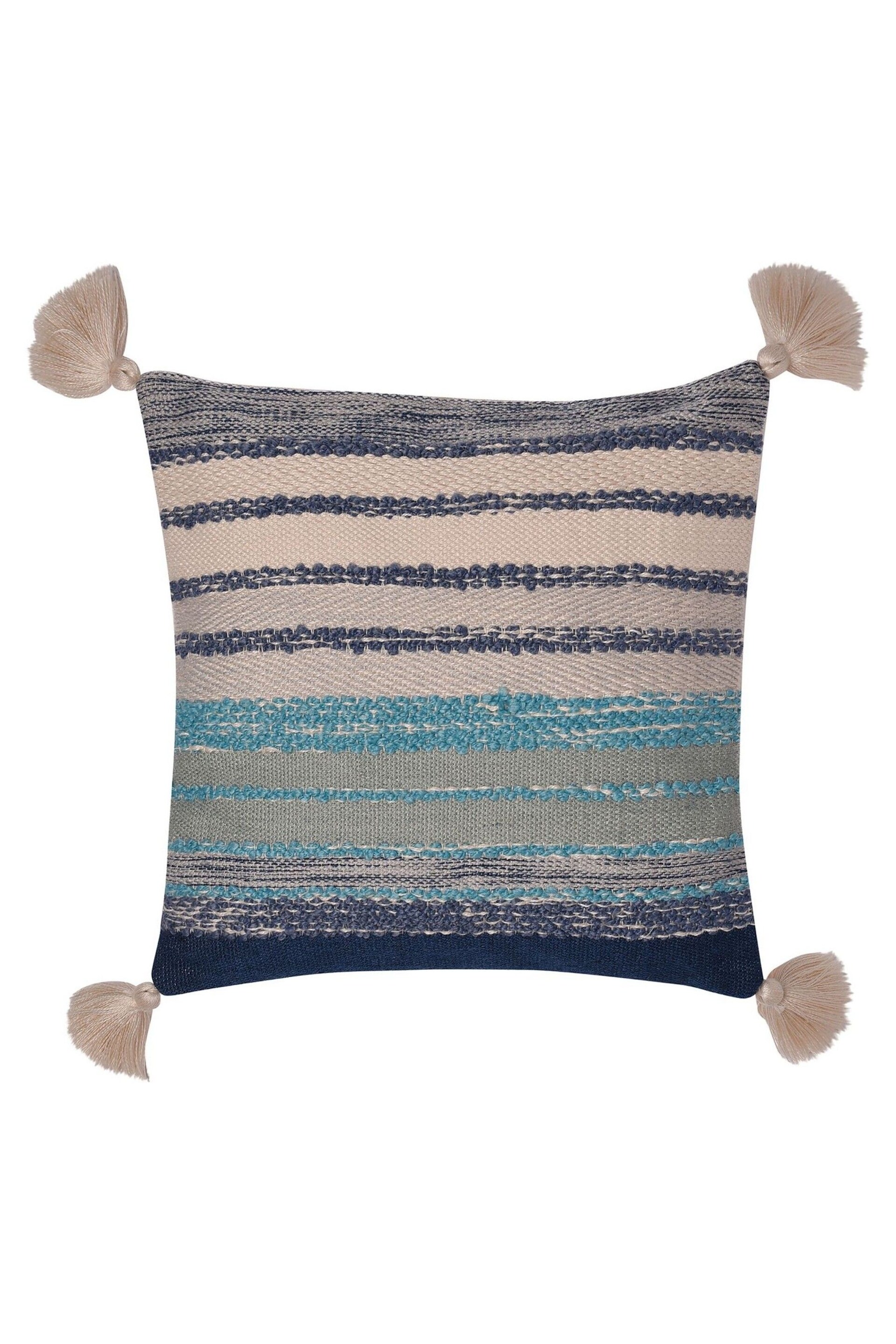 Drift Home Blue Alda Outdoor Textured Filled Cushion - Image 2 of 5