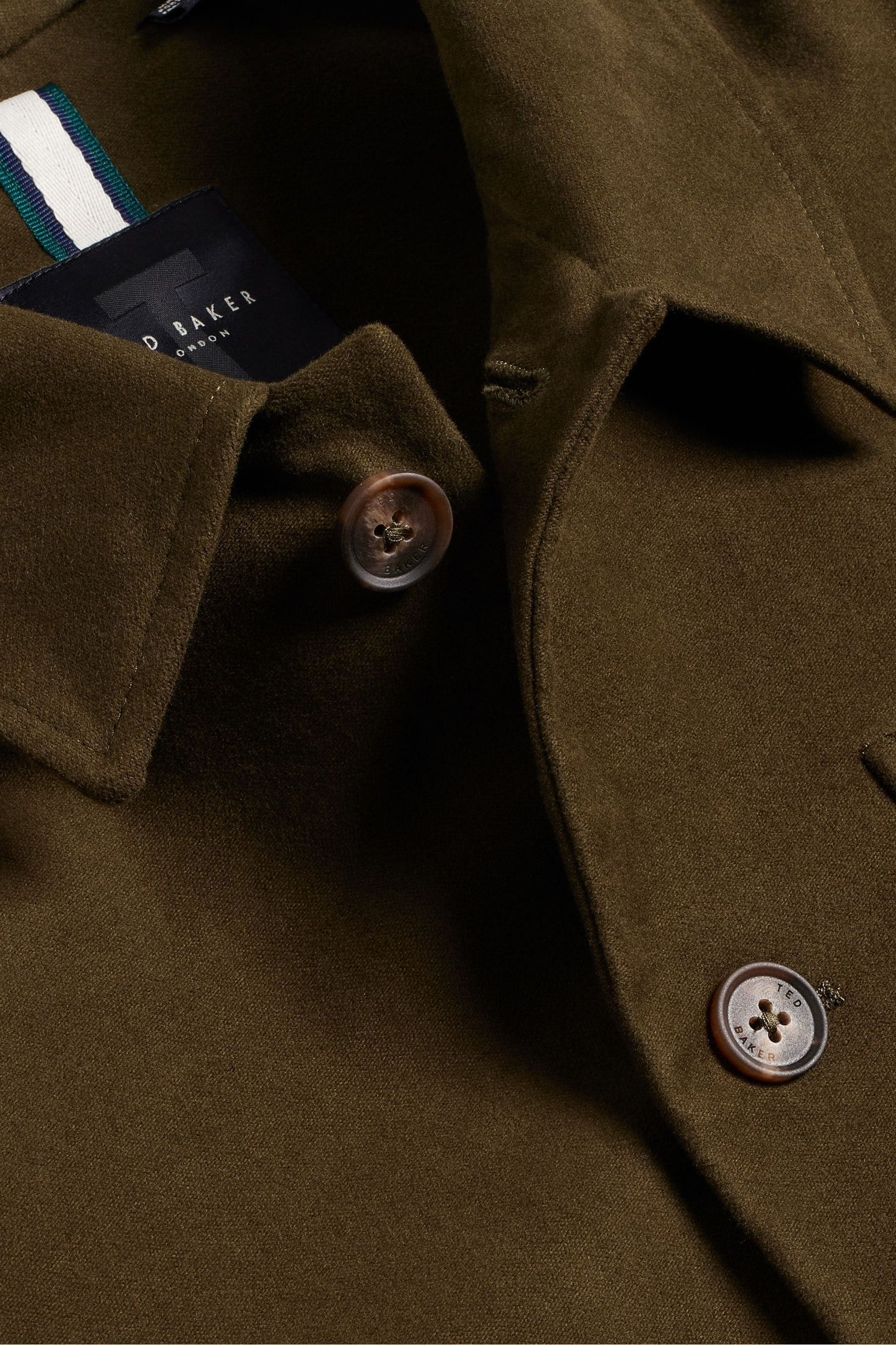 Buy Ted Baker Green Button Through Moleskin Jacket from Next Luxembourg