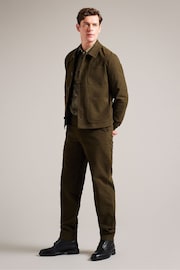Ted Baker Green Rufust Slim Fit Stretch Moleskin Trousers - Image 3 of 5