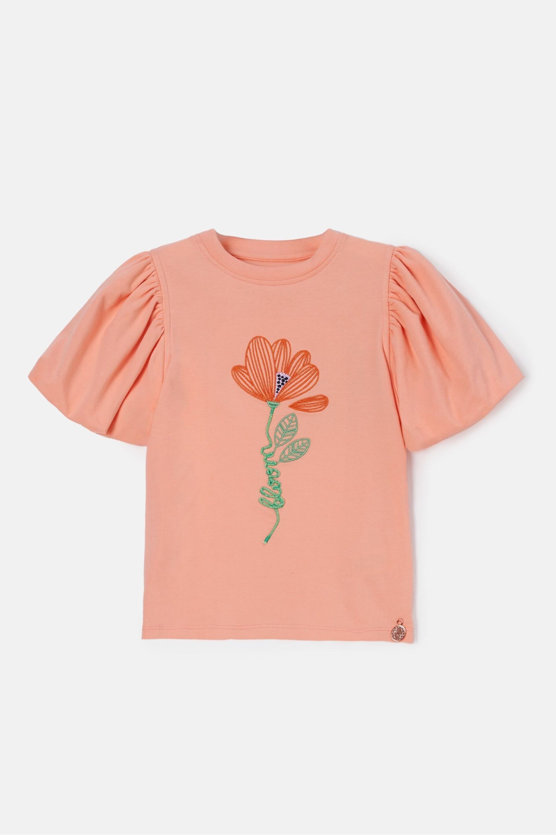 Angel & Rocket Apricot Orange Emmie Puff Sleeve T-Shirt - Image 3 of 5