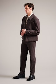 Ted Baker Brown Rufust Slim Fit Stretch Moleskin Trousers - Image 3 of 5