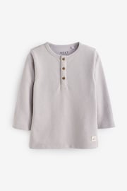 Grey Long Sleeve Henley Neck T-Shirt (3mths-7yrs) - Image 1 of 4