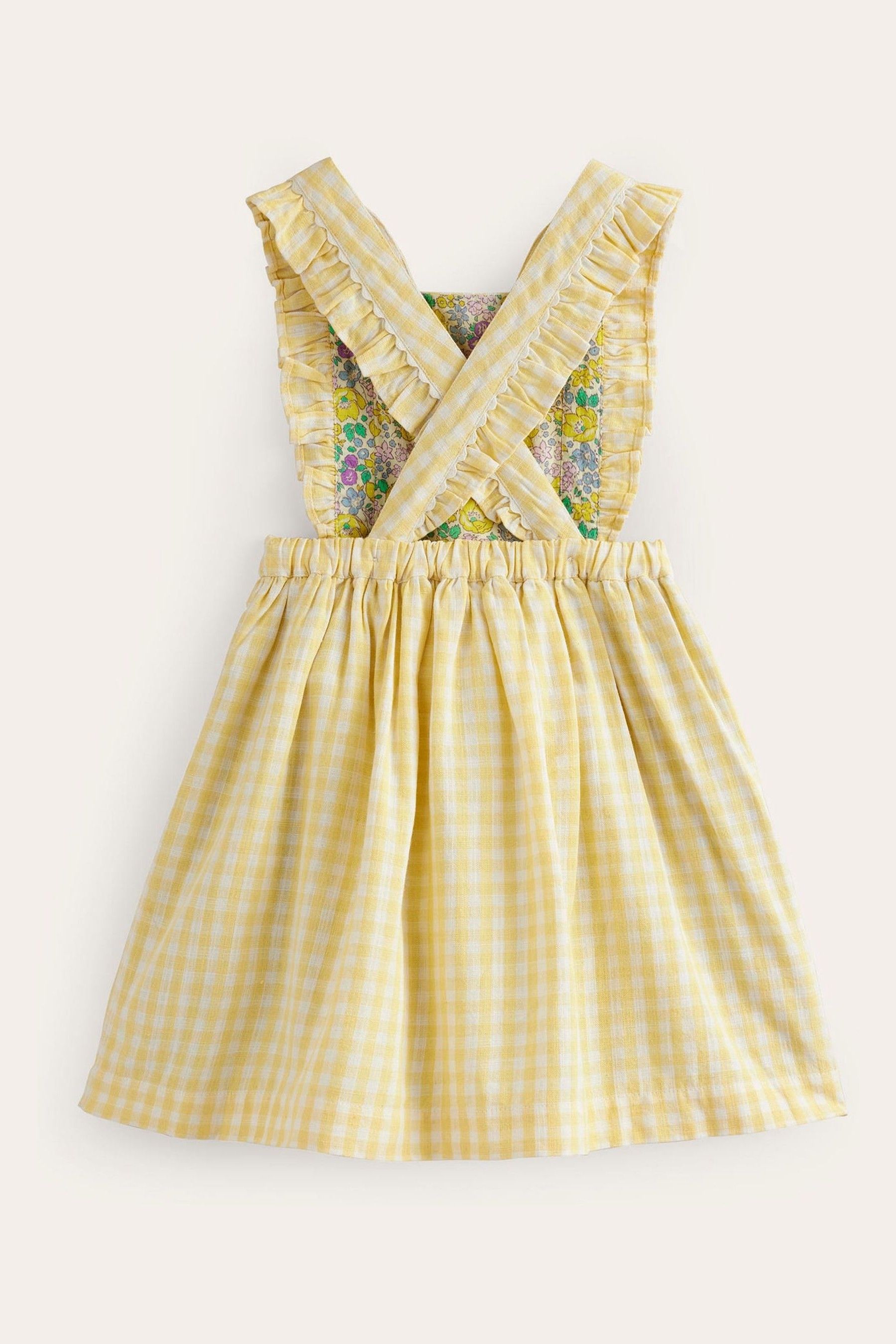 Girls yellow pinafore best sale