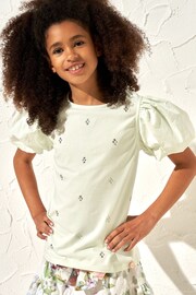 Angel & Rocket Green Renata Puff Sleeve T-Shirt - Image 1 of 3