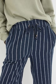 FatFace Blue Iva Stripe Linen Blend Trousers - Image 4 of 5