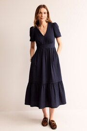 Boden Blue Petite Eve Double Cloth Midi Dress - Image 1 of 6