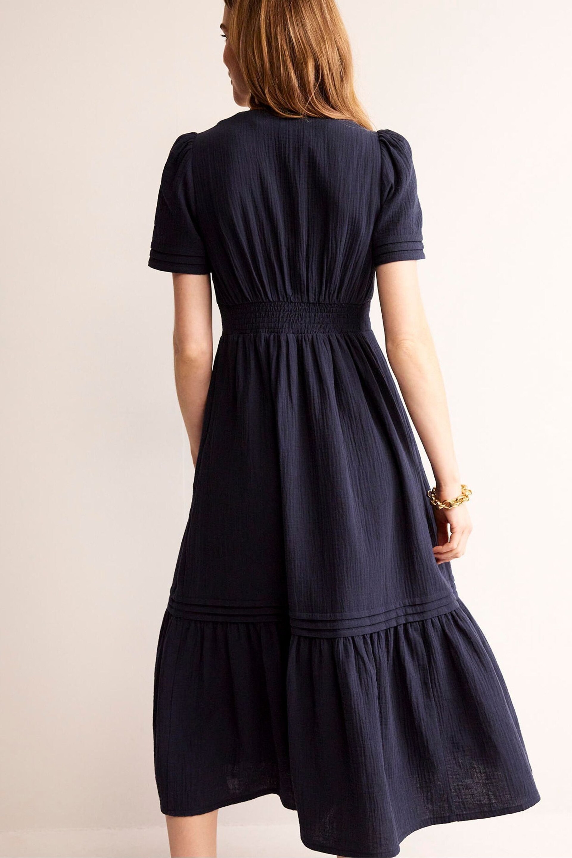 Boden Blue Eve Double Cloth Midi Dress - Image 3 of 7