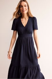 Boden Blue Eve Double Cloth Midi Dress - Image 4 of 7