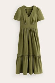 Boden Green Petite Eve Double Cloth Midi Dress - Image 5 of 5