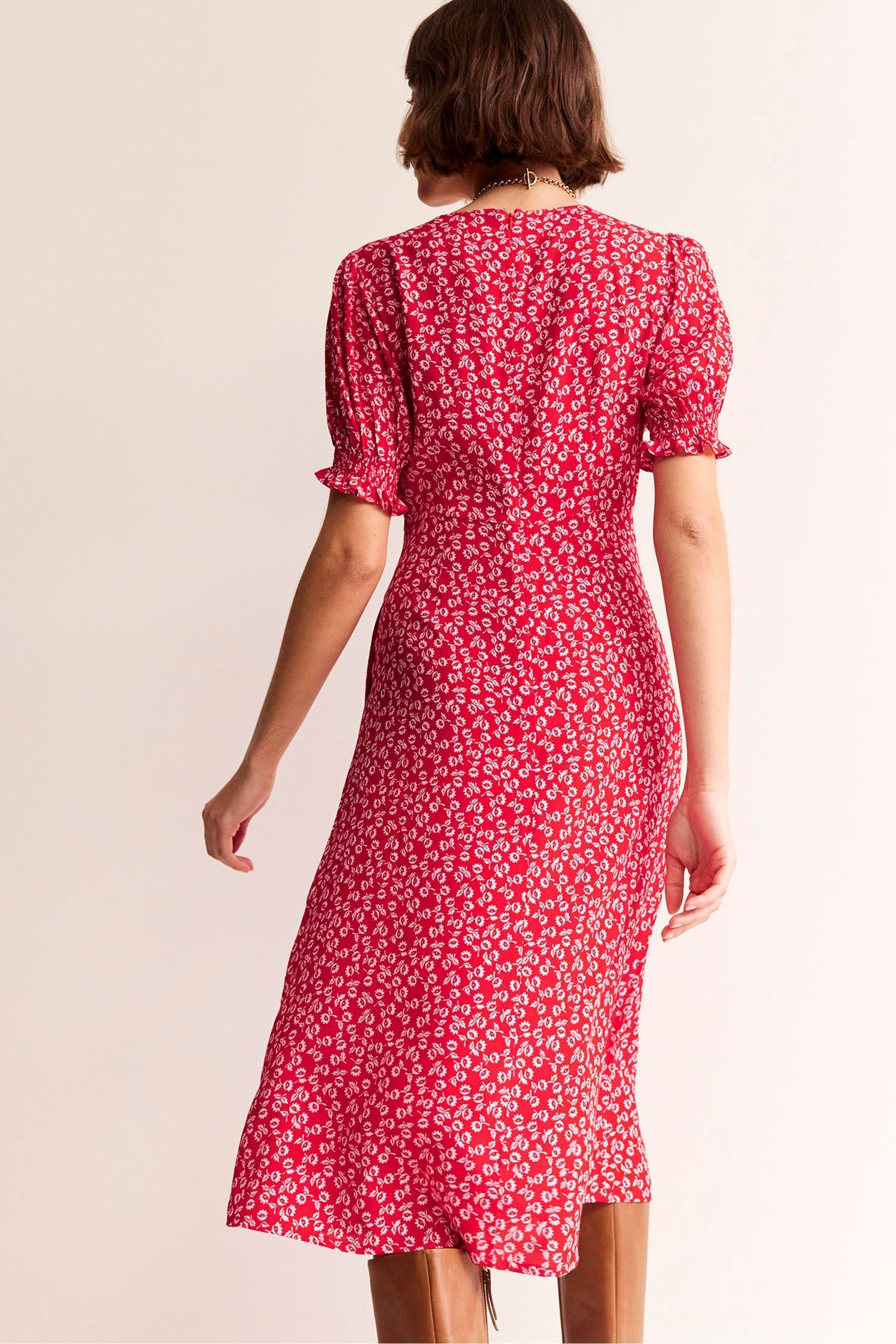 Red tea dress orders midi