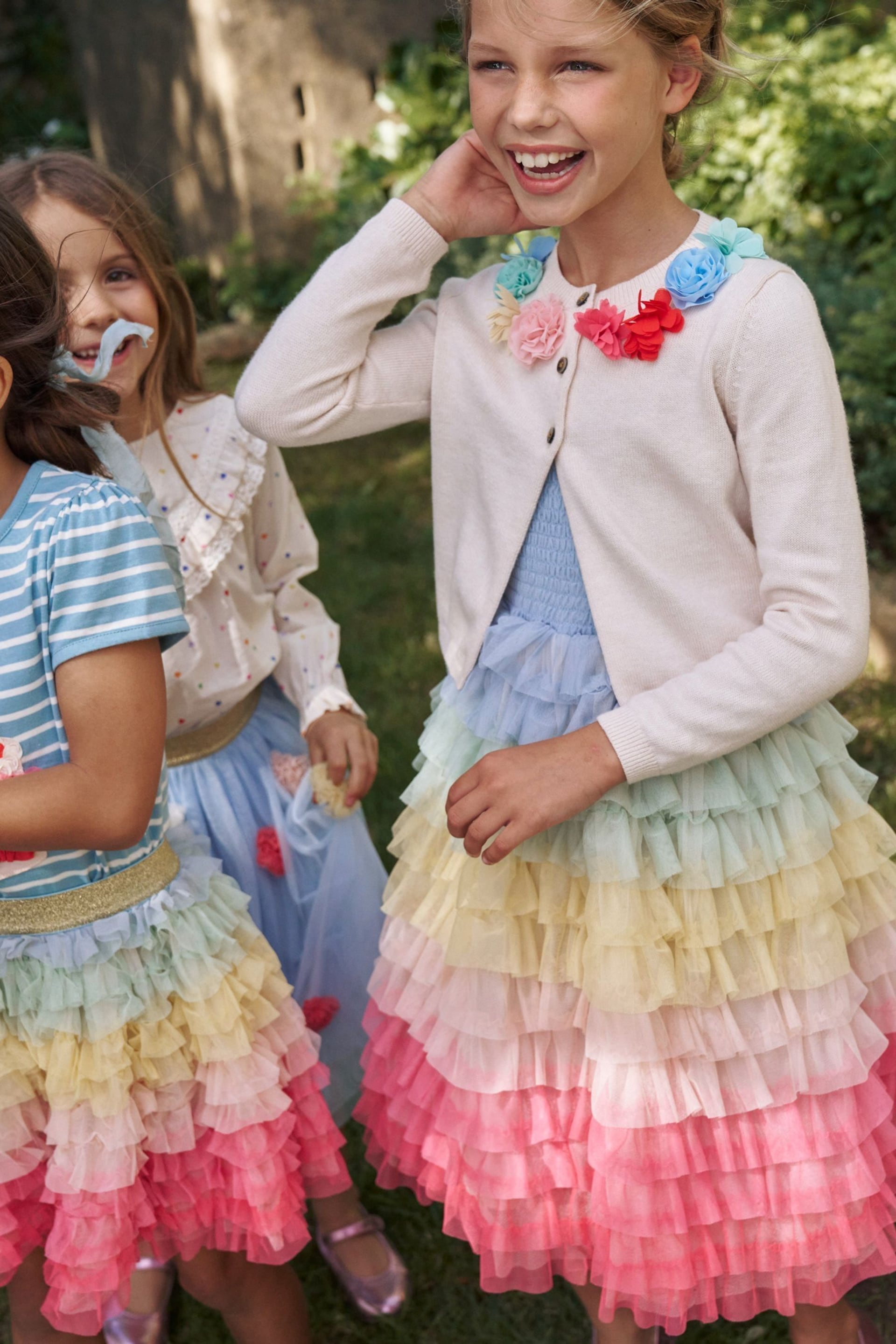 Boden Blue Rainbow Skirt Tulle Dress - Image 4 of 4
