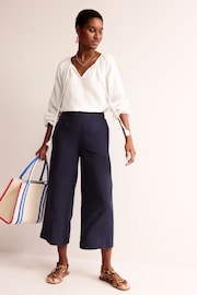 Boden Blue Pull-on Doublecloth Trousers - Image 3 of 5